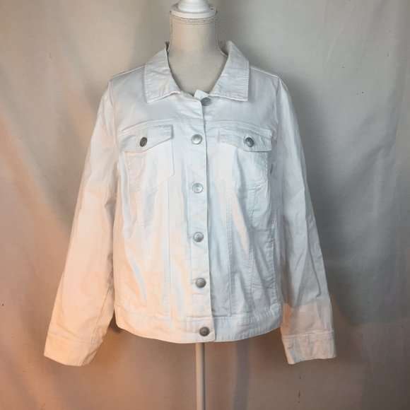 white denim jacket size 22